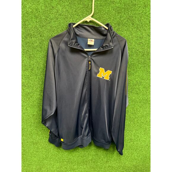 90s University of Michigan Russell Athletic Full Zip Warm Up Jacket Sz XXL - Picture 1 of 11